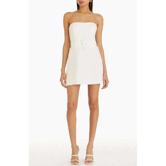 Amanda Uprichard Fae Dress in Ivory - Picture 1 of 9